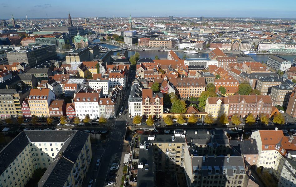 Friday October 21st (2016) View over Copenhagen from Our Saviour's Church. width=