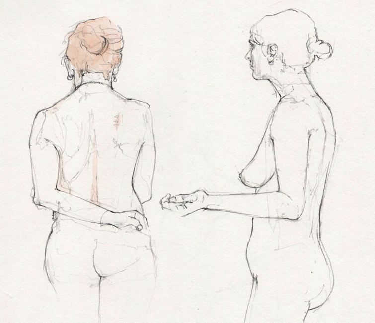 Friday November 28th (2025) Life drawing at the All Saints centre, lewes width=