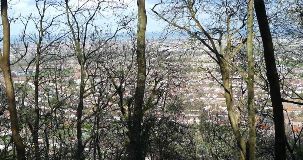 Thursday March 20th (2014) Looking down on the town. width=