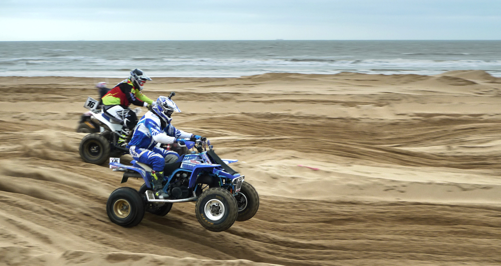 Saturday March 14th (2015) Quad bikes on Margate beach. width=