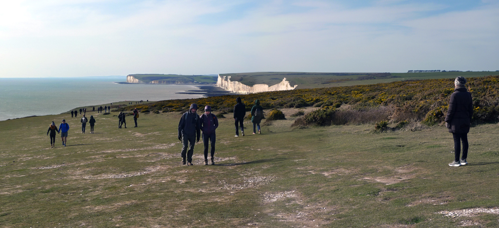 Saturday March 21st (2020) Looking west from Belle Tout width=