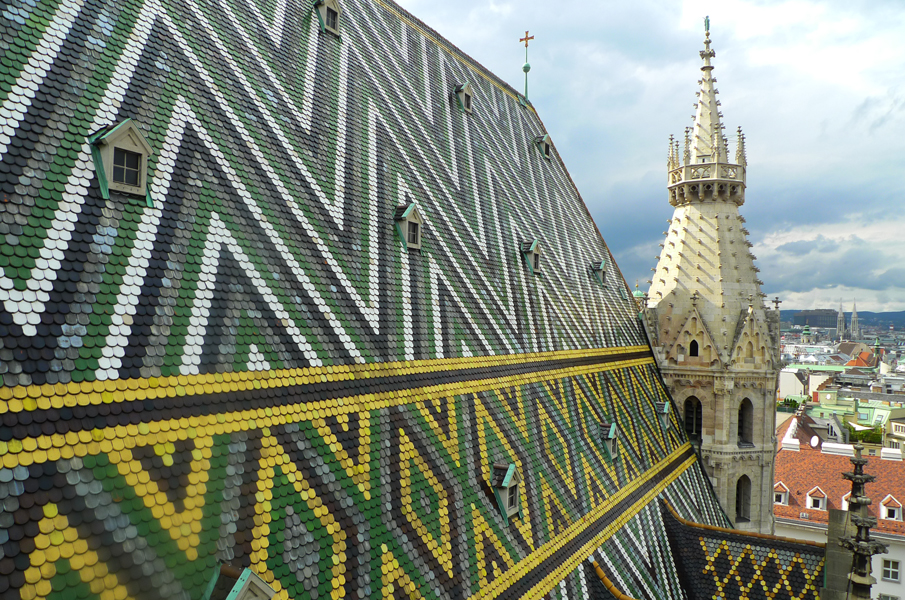 Sunday September 6th (2015) Stephansdom roof. width=