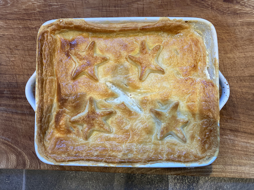 Monday May 16th (2022) Cicken and Leek puff pastry pie width=
