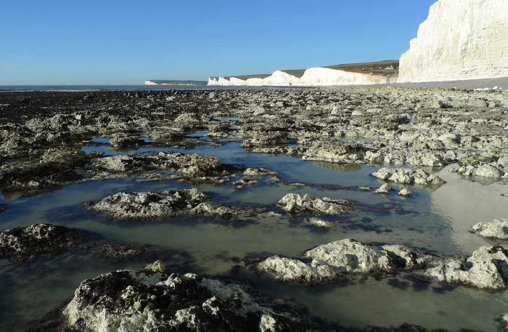 Wednesday December 27th (2017) Tide is out at Birling Gap width=