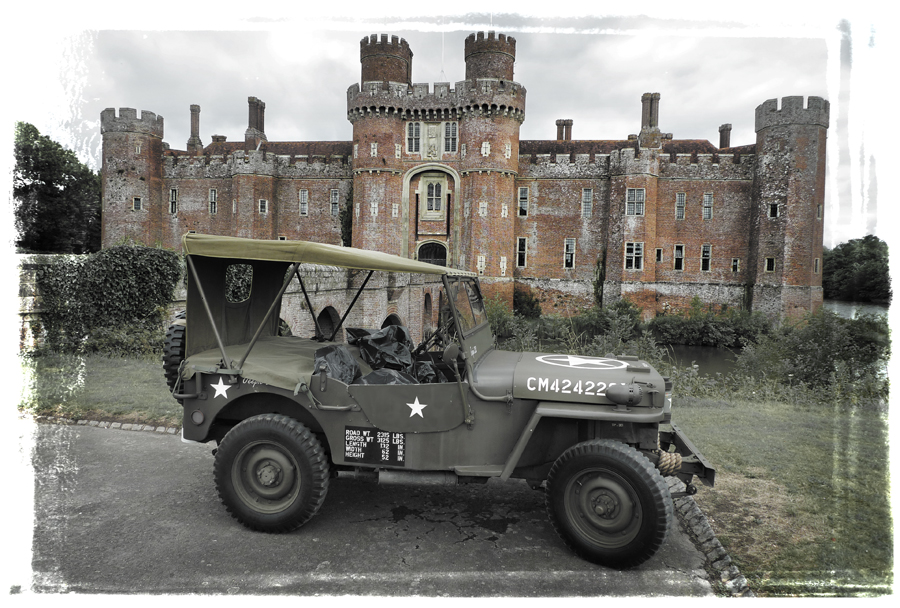 Tuesday July 28th (2015) Herstmonceux Castle and Jeep width=