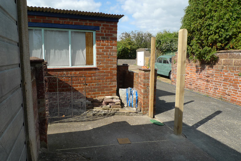 Tuesday April 8th (2014) The second post goes in. width=
