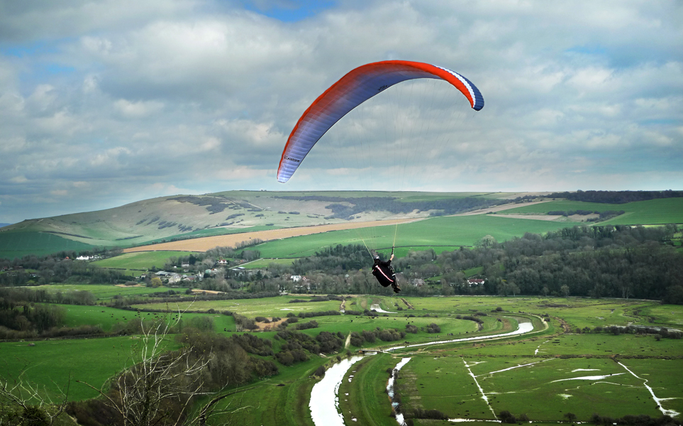 Sunday April 5th (2015) The view from High and Over looking North East towards Litlington. width=