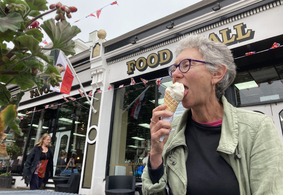 Monday June 6th (2022) Salted caramel ice cream from Favoloso. width=