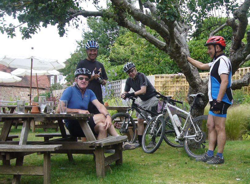 Sunday June 28th (2015) The beer garden at the Bull in Ditchling. width=