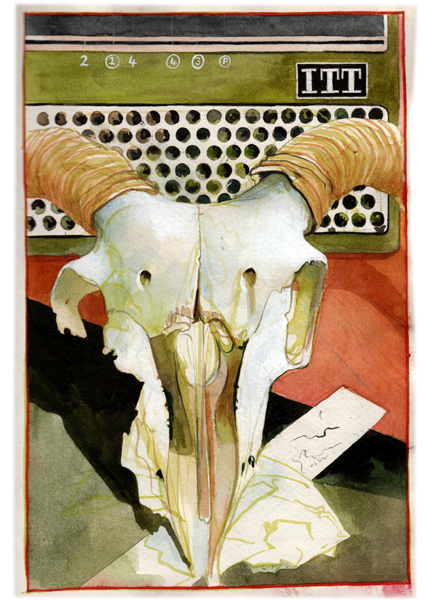 Saturday February 28th (2009) Old Radio and Skull width=