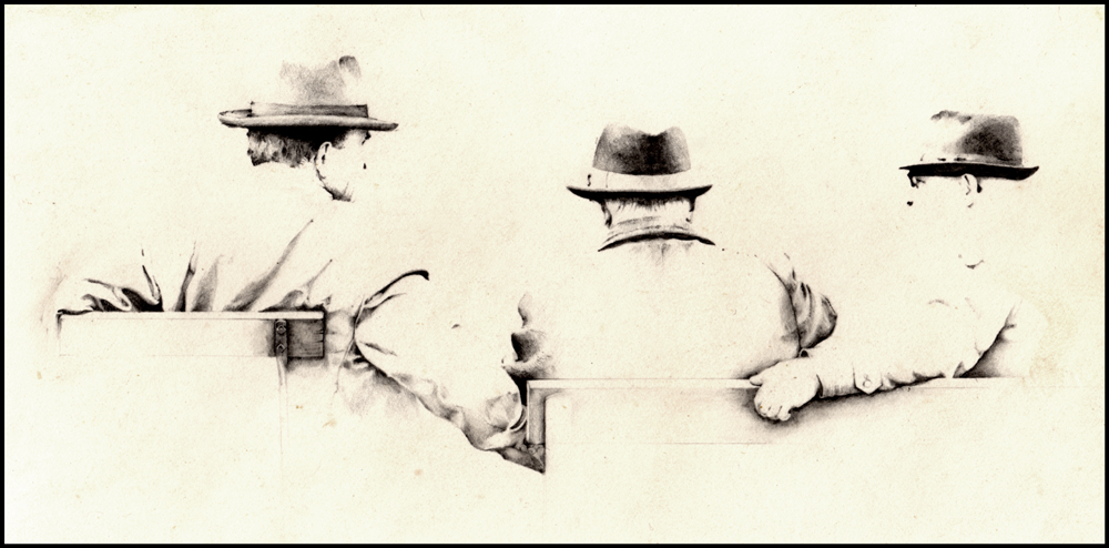 Sunday November 23rd (2008) Three Men on a Bench width=