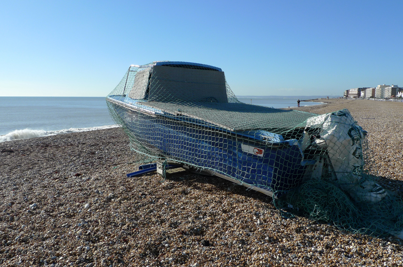 Thursday February 12th (2015) Fishing boat caught in its own net width=