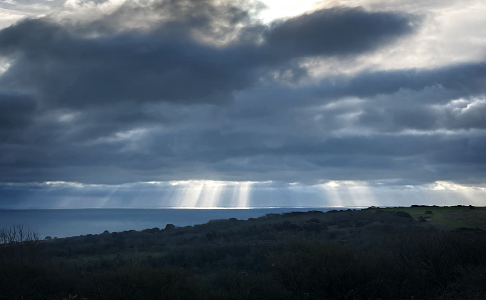 Monday January 9th (2023) Looking south west from the second dew pond width=