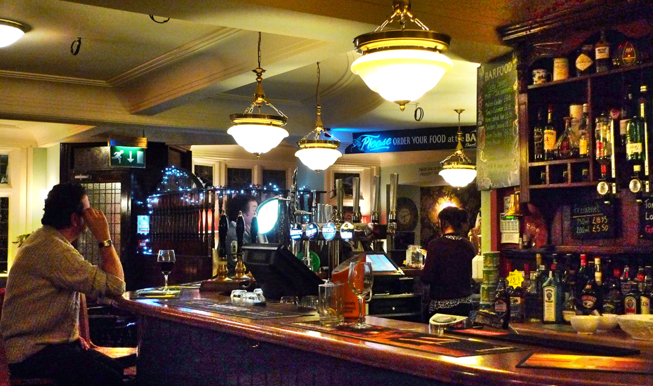 Friday January 31st (2014) A pint at The Pilot in the Meads. width=