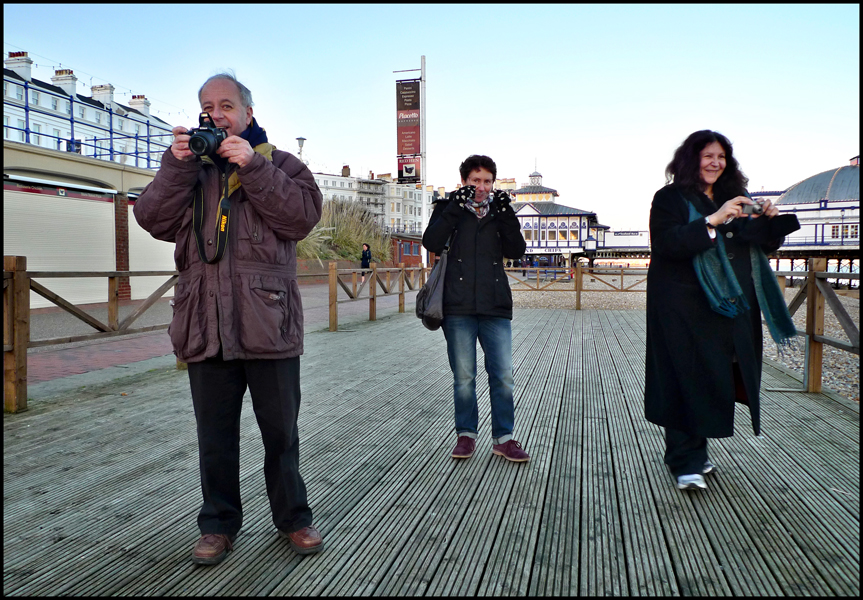 Sunday January 9th (2011) Paul and Miriam taking photographs. width=
