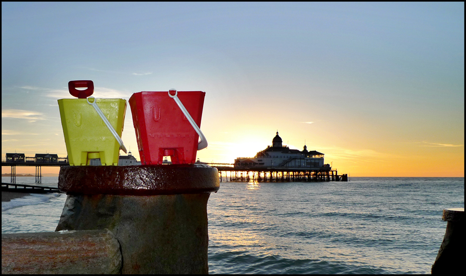 Friday April 27th (2012) Two buckets at sunrise width=