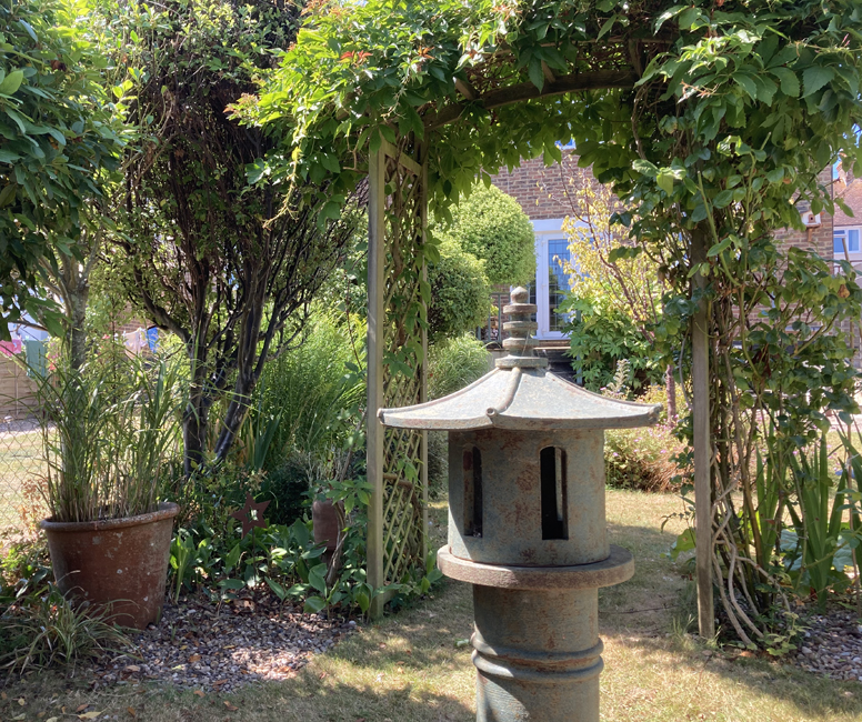 Tuesday August 2nd (2022) View up the garden width=