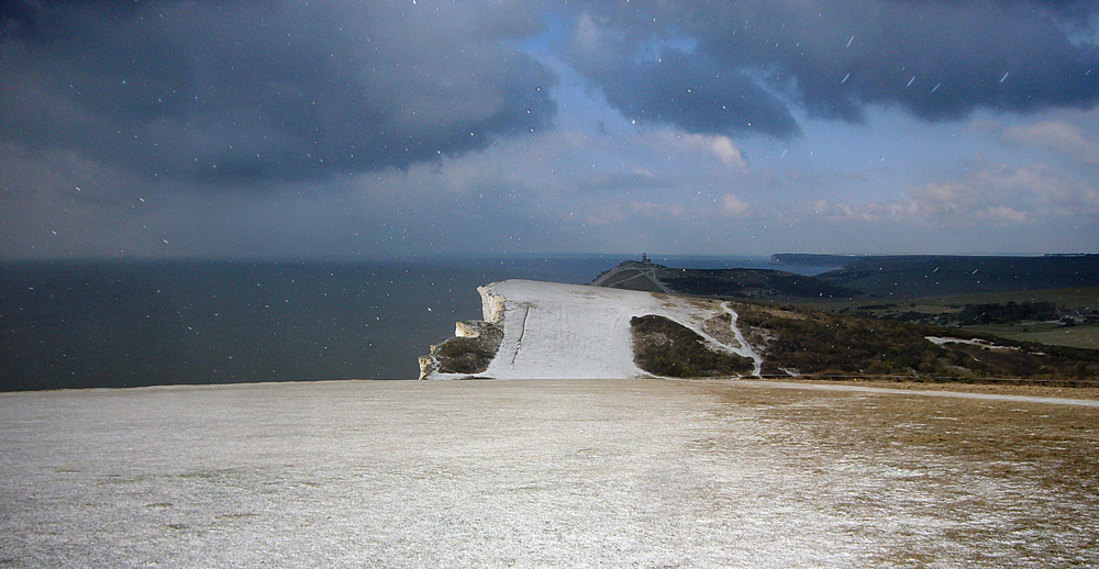Monday February 26th (2018) Cycling with the 'Beast from the East' this morning width=