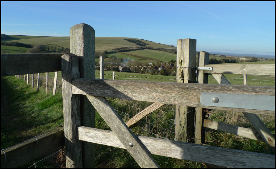 Sunday December 16th (2012) Gates on top of the South Downs ... width=