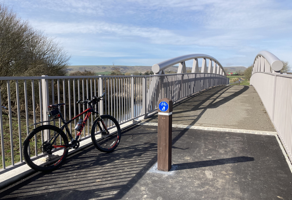 Thursday March 16th (2023) The Sherman bridge across the Cuckmere river. width=