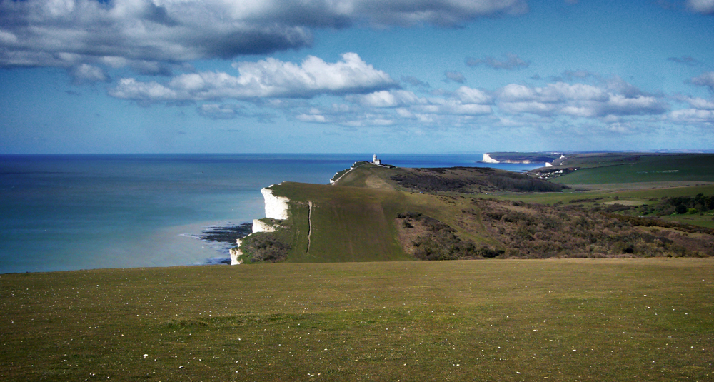 Friday March 19th (2021) All quiet at Beach Head, Belle Tout and Birling Gap today. width=