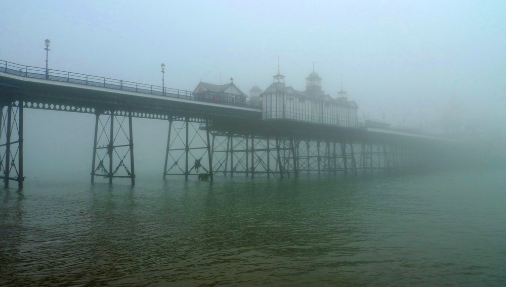 Monday January 23rd (2017) Eastbourne Pier in the mist. width=