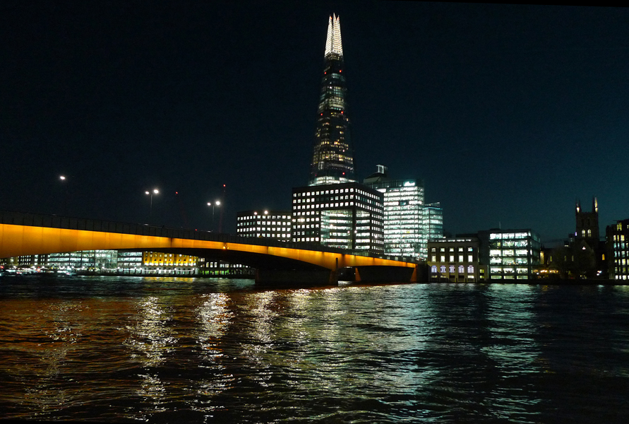 Tuesday January 10th (2017) The Shard at night. width=