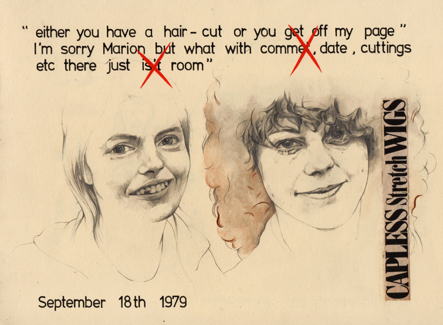 Sunday March 10th (2024) CAPLESS Stretch WIGS. (Sketchbook drawing from 1979) width=