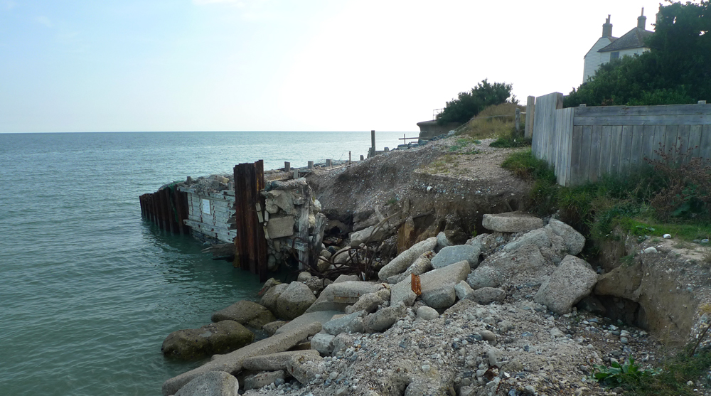 Monday September 13th (2021) Serious erosion on the path up to the coastguard cottages at Cuckmere Haven. width=