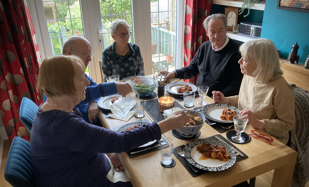 Friday November 24th (2023) Lucy, Simon, Jude, Archie and Gail at the table width=