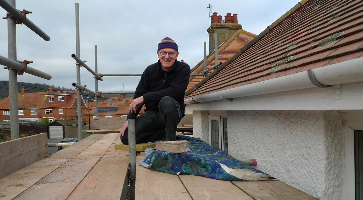 Sunday December 17th (2023) Painting the soffits and fascias ... width=