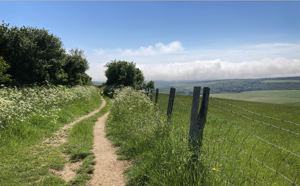 Monday June 7th (2021) Distant haar over the sea. width=