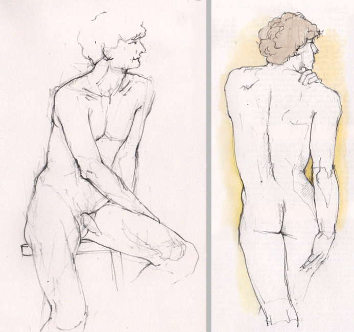Friday October 10th (2025) Life Drawing at the All Saints Centre, Lewes. width=