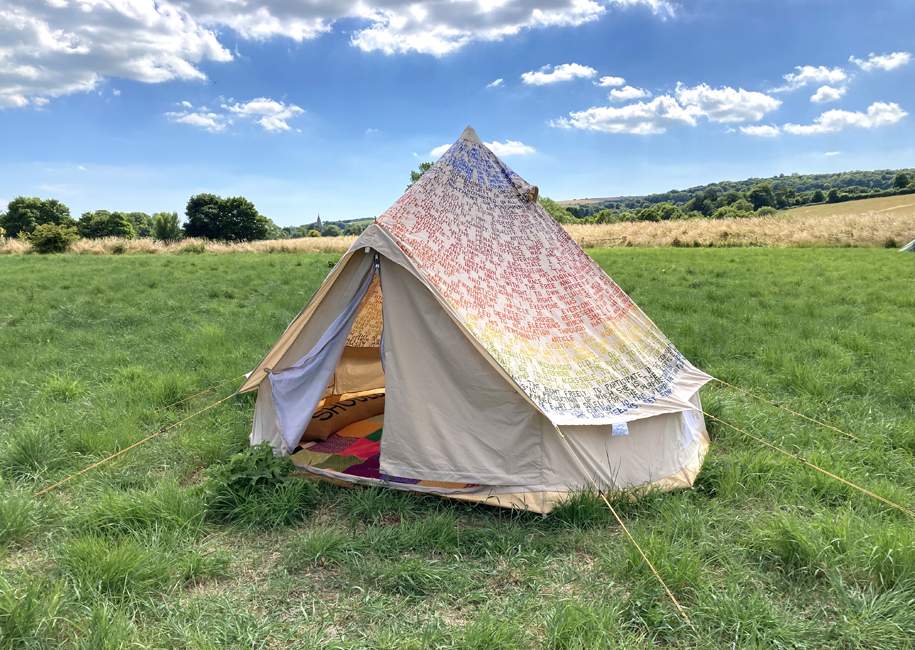 Saturday July 9th (2022) Tent of Human Rights (2016) by Rebecca Scott. width=