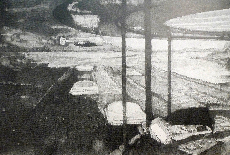 Thursday February 15th (2018) Graham Gussin (b.1960) Future City, Pencil on Board. width=