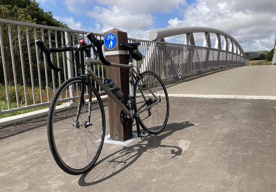 Monday July 17th (2023) The Sherman bridge across the Cuckmere river. width=