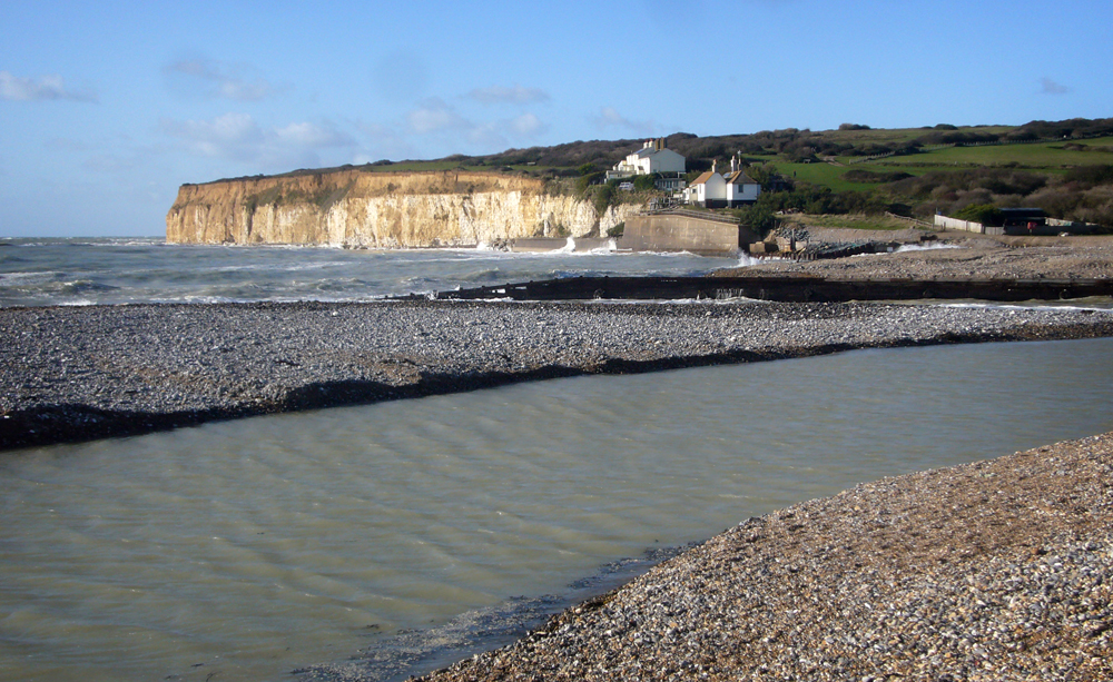 Wednesday November 13th (2019) Shifting shingle at Cuckmere Haven. width=