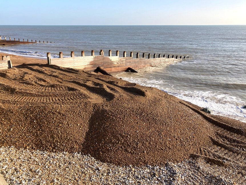 Saturday January 13th (2024) Replenishing the beach again. width=