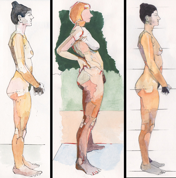 Saturday January 9th (2021) Three nudes in profile width=
