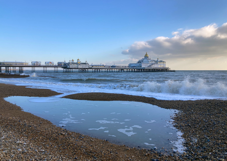 Sunday January 7th (2024) Eroding Eastbourne's beach width=