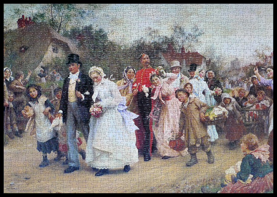 Monday May 10th (2021) The Village Wedding by Sir Samuel Luke Fildes (1843 - 1927) width=