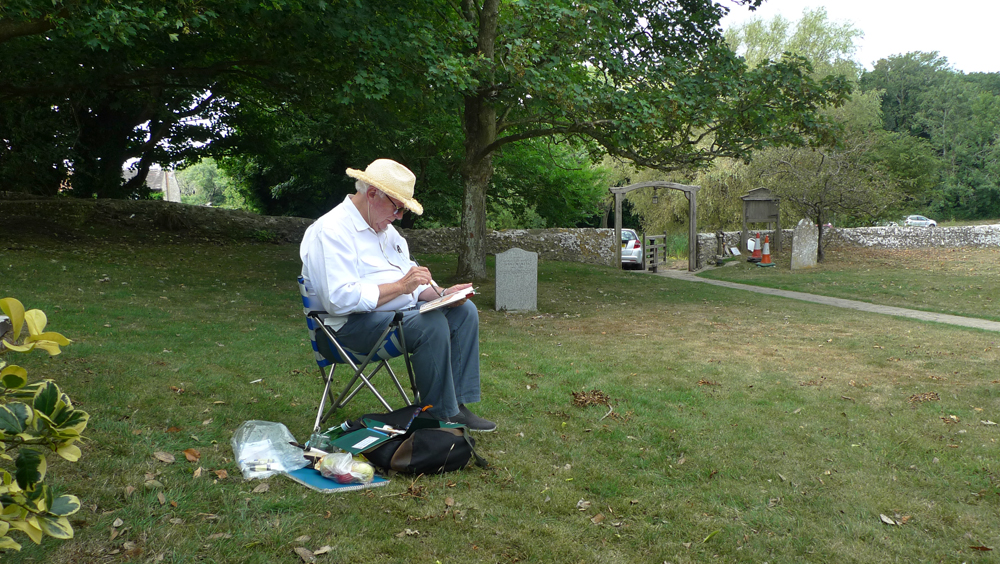 Friday August 3rd (2018) Robert painting ... width=