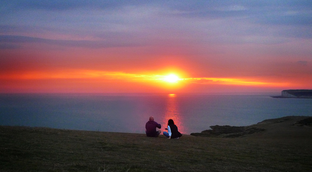 Thursday September 9th (2021) Last evening's sunset viewed from Belle Tout width=