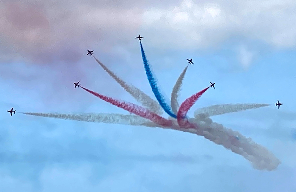 Saturday August 16th (2025) More Red Arrows action at Airbourne width=