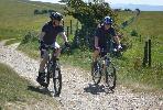 Simon and Andrew approaching Ditchling Beacon.