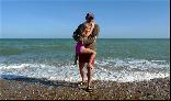 01: Adam and Rebecca on the beach at Eastbourne
