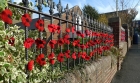 12: Knitted poppies on Green Street
