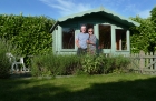 In the garden at Angel Cottage, Wenhaston, Suffolk.