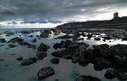 12: Low tide at sundown.