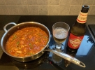 Chicken Rogan Josh and Cruzcampo